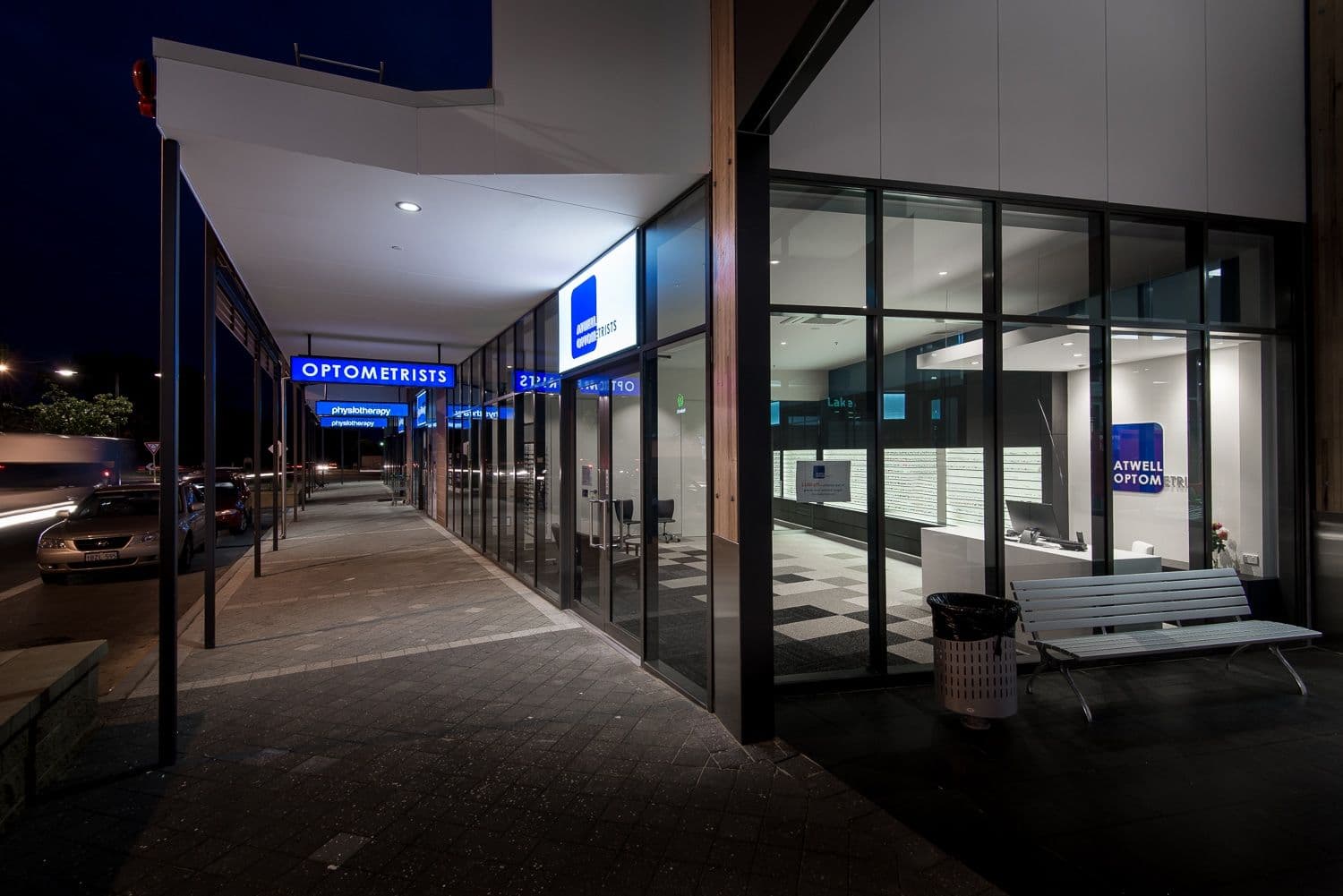 Gallery image 2:Alternate angle of the exterior of the optometrist